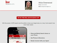 Tablet Screenshot of aliciagreenwood.yourkwagent.com